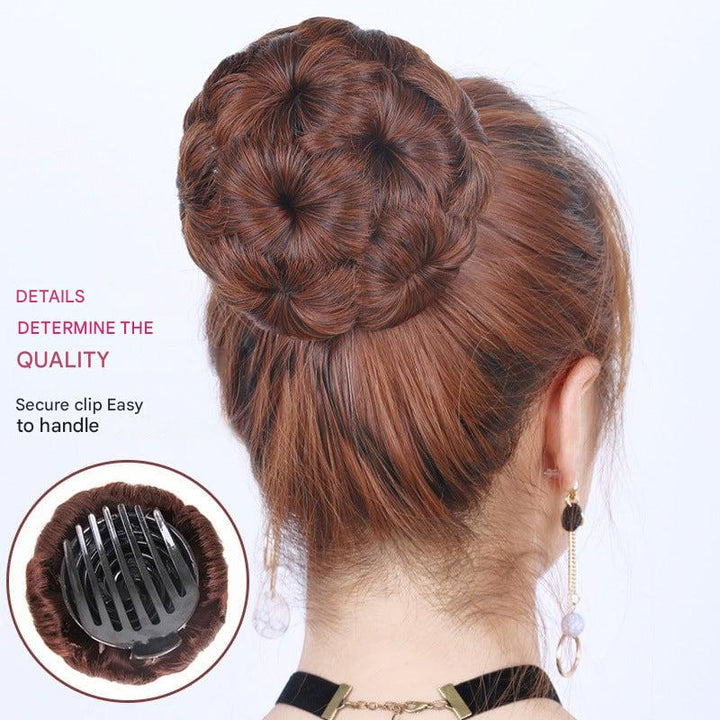 Blumenförmige Haarspange mit Haarverlängerung – Fiora
