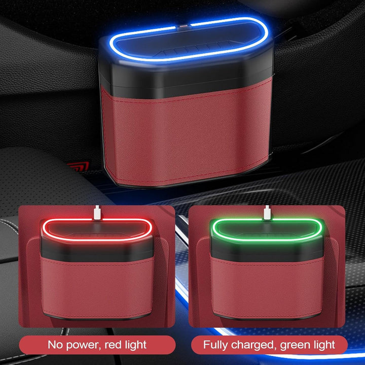Geruchsdichter Auto-Mülleimer mit Touch-Licht – Lurevo