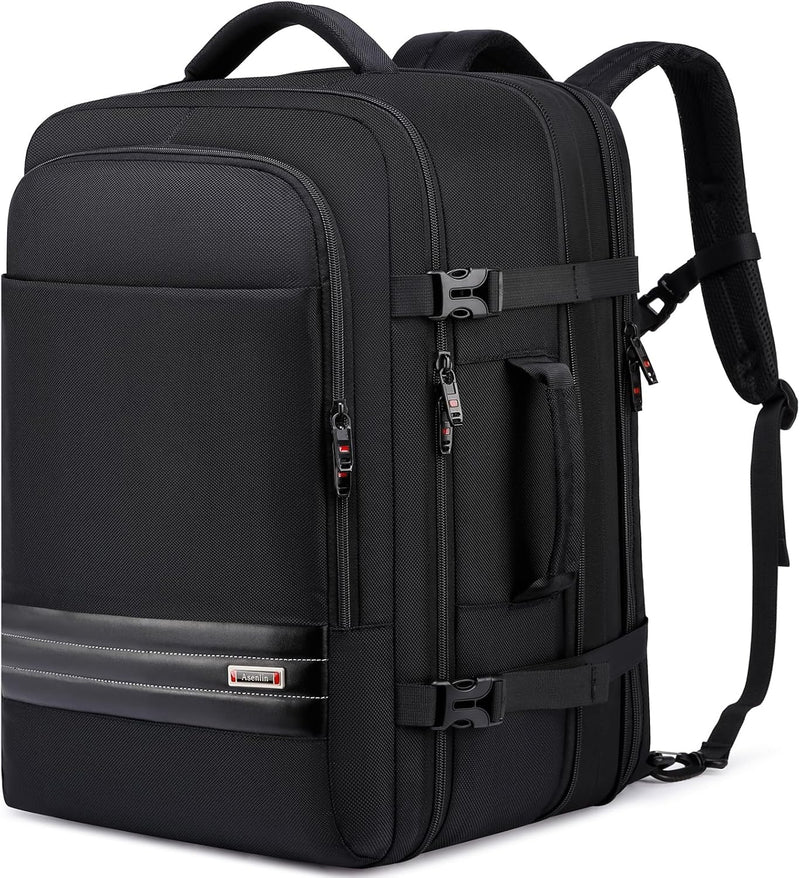 Erweiterbarer 45–55L Wasserdichter Reiserucksack mit 46,5 cm Laptopfach