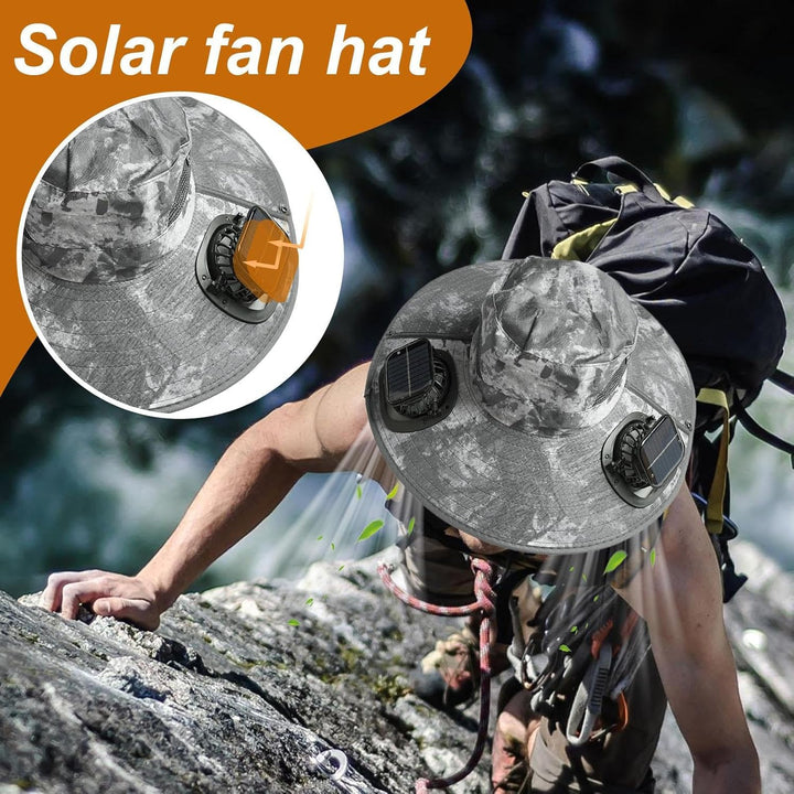 Solar-Fan-Kühlhut mit UV-Schutz – Solvoro