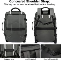 Erweiterbarer 45–55L Wasserdichter Reiserucksack mit 46,5 cm Laptopfach