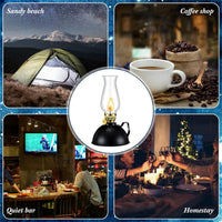 Vintage-Style Glas- & Metallöl Lampen Set von 2 – Ardin