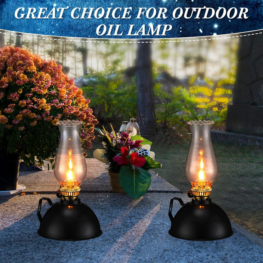 Vintage-Style Glas- & Metallöl Lampen Set von 2 – Ardin