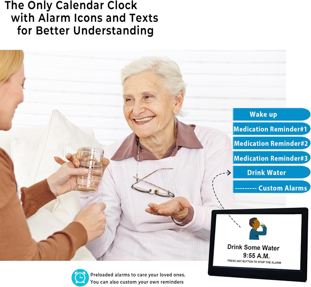 11,5-Zoll Digitaler Kalender Tagesuhr mit 19 Erinnerungen – Claryon