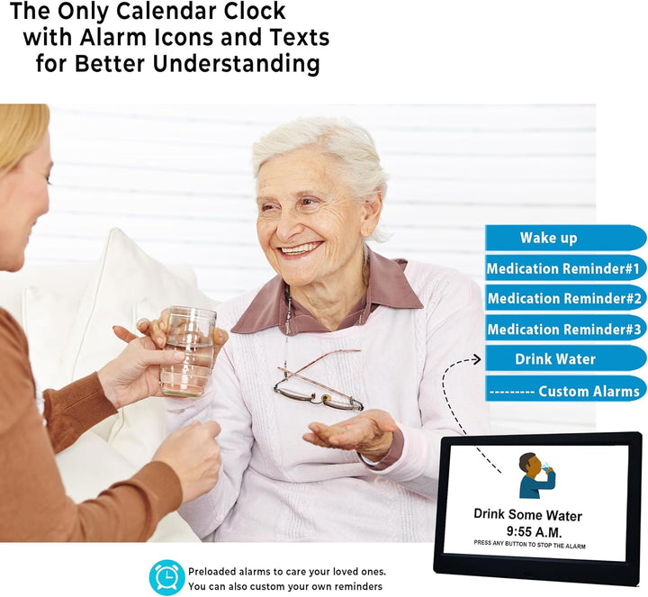 11,5-Zoll Digitaler Kalender Tagesuhr mit 19 Erinnerungen – Claryon