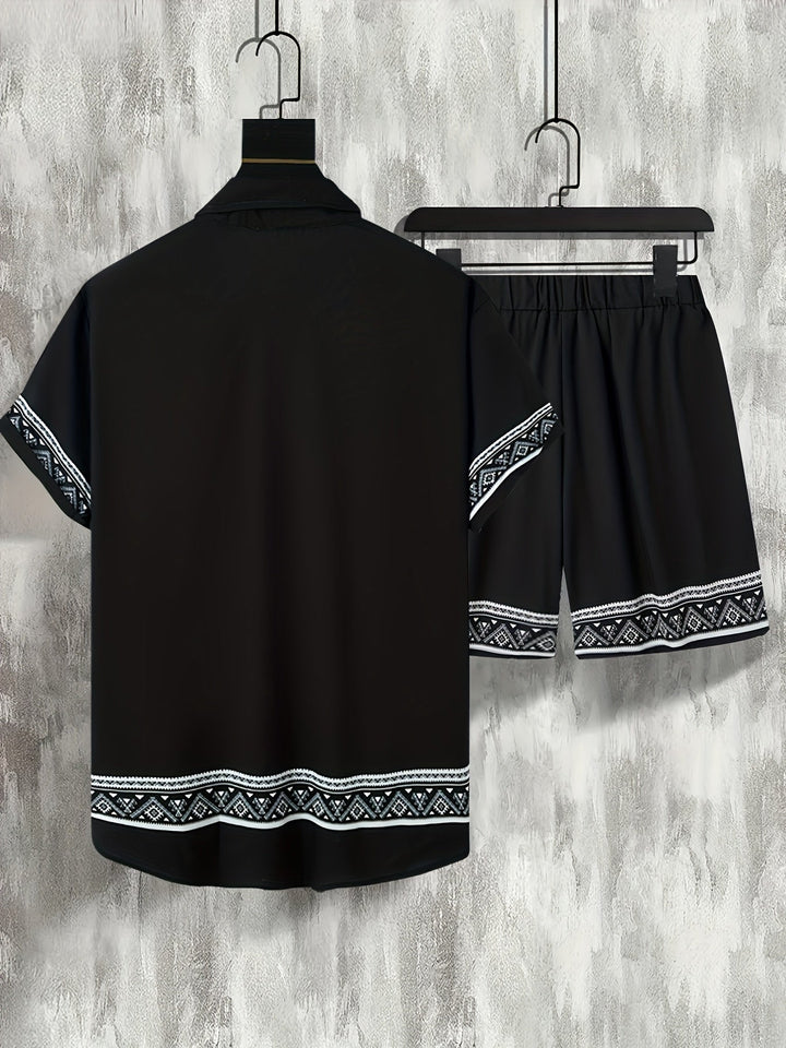 Boho Sommer Set Herren Zweiteilig Shirt und Shorts entspannt - Malik