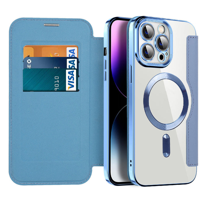 Leder Flip Case mit Magnet Adsorption & RFID-Schutz – Valtrix (1+1 GRATIS)