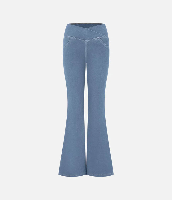 Stilvolle Bootcut-Jeans für Damen - Rosa