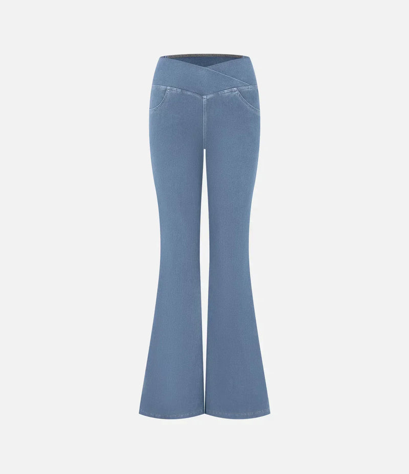 Stilvolle Bootcut-Jeans für Damen - Rosa