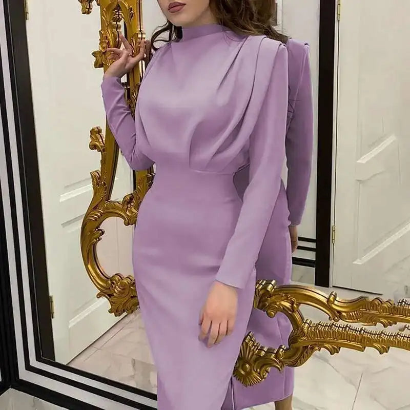 Bodycon Midi Kleid mit Turtleneck – Valeria