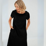 Leinen Sommerkleid mit Midi-Länge – Fenna