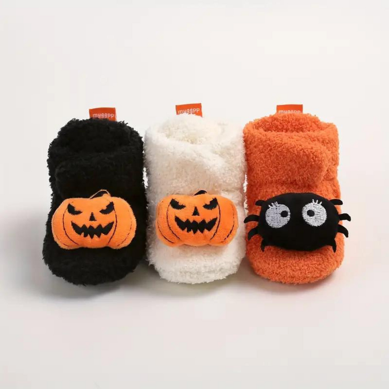 Kinder Halloween Hausschuhe mit Cartoonprint – SpookySteps