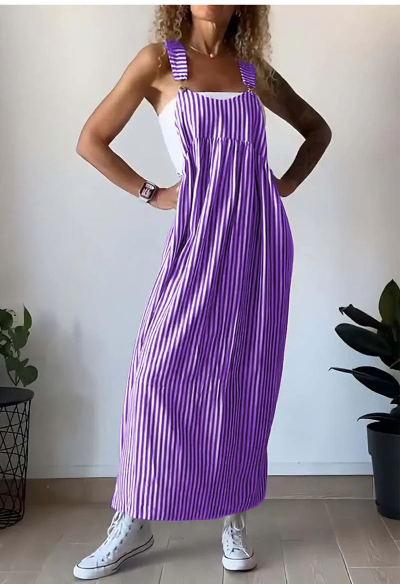 Stilvoller Gestreifter Casual Jumpsuit mit Komfort-Schnitt – Liana
