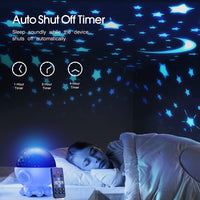 LED Nachtlampe mit Ozean- & Sternenhimmelprojektion + Musikfunktion - DreamAura