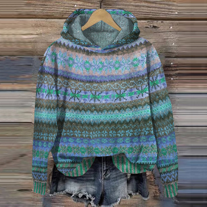 Warme Dames Hoodie mit Muster – Freya