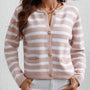 Gestreiftes Damen Herbststrickjacke – Leona