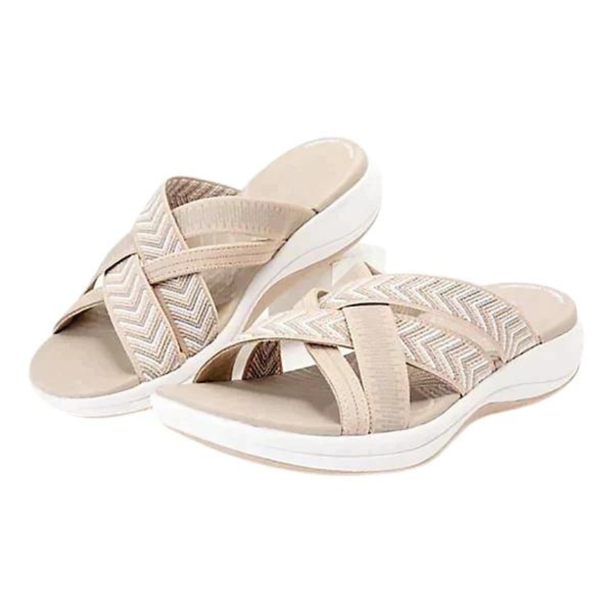 Luftige Damen Slipper mit schockdämpfendem Fußbett – Lina