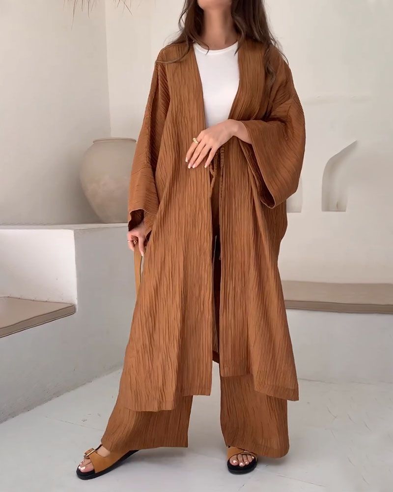 Lässiges Zweiteiler-Set Damen mit Weste und Hose – Thalia