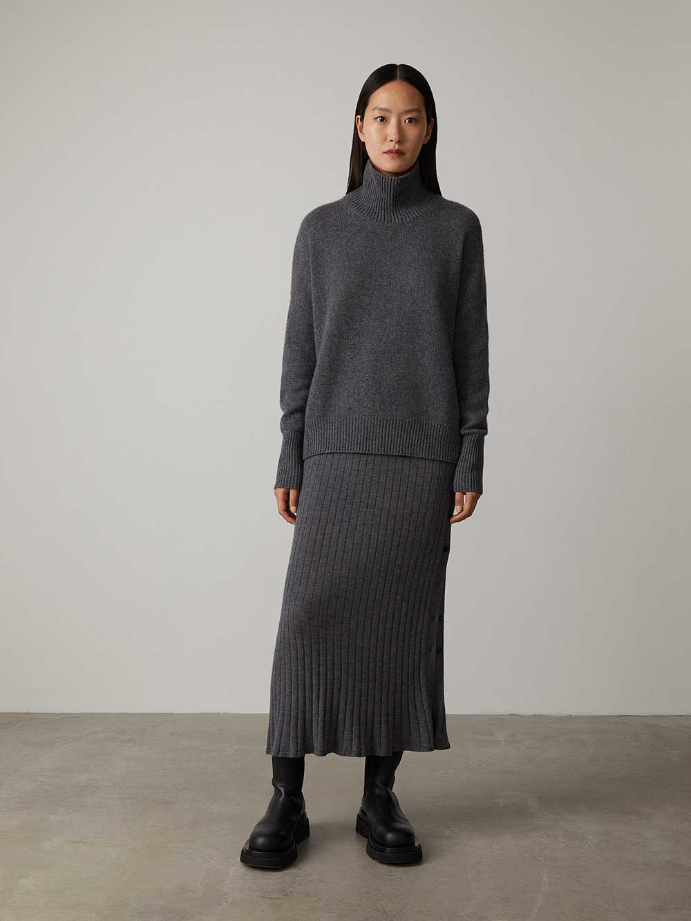 Luxuriöser Kaschmir-Rollkragenpullover für Damen – Amira Herbstzauber Edition