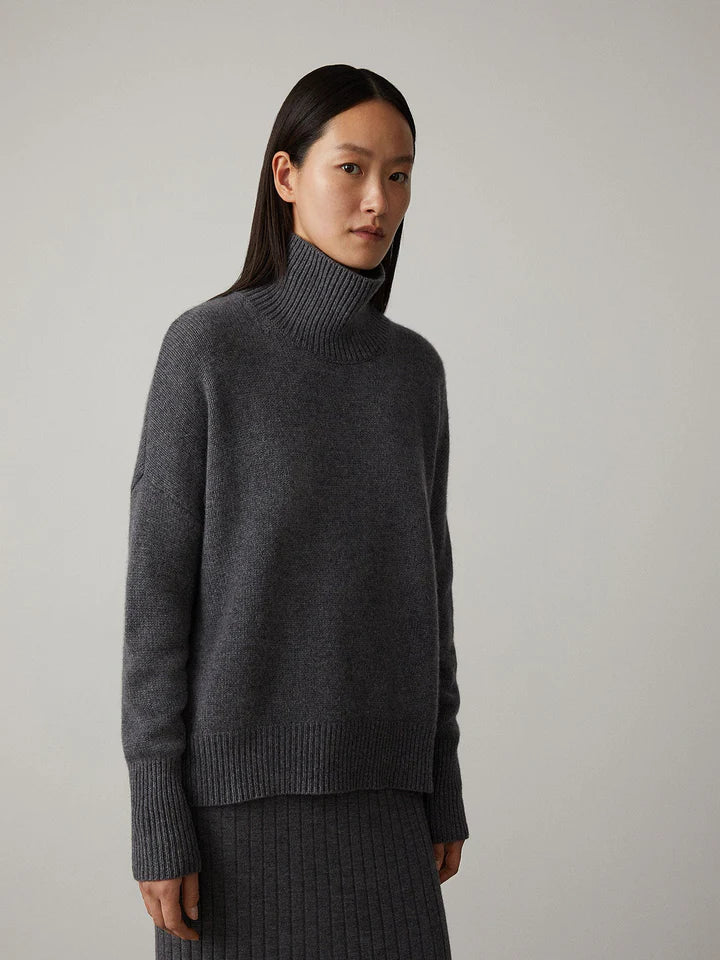 Luxuriöser Kaschmir-Rollkragenpullover für Damen – Amira Herbstzauber Edition