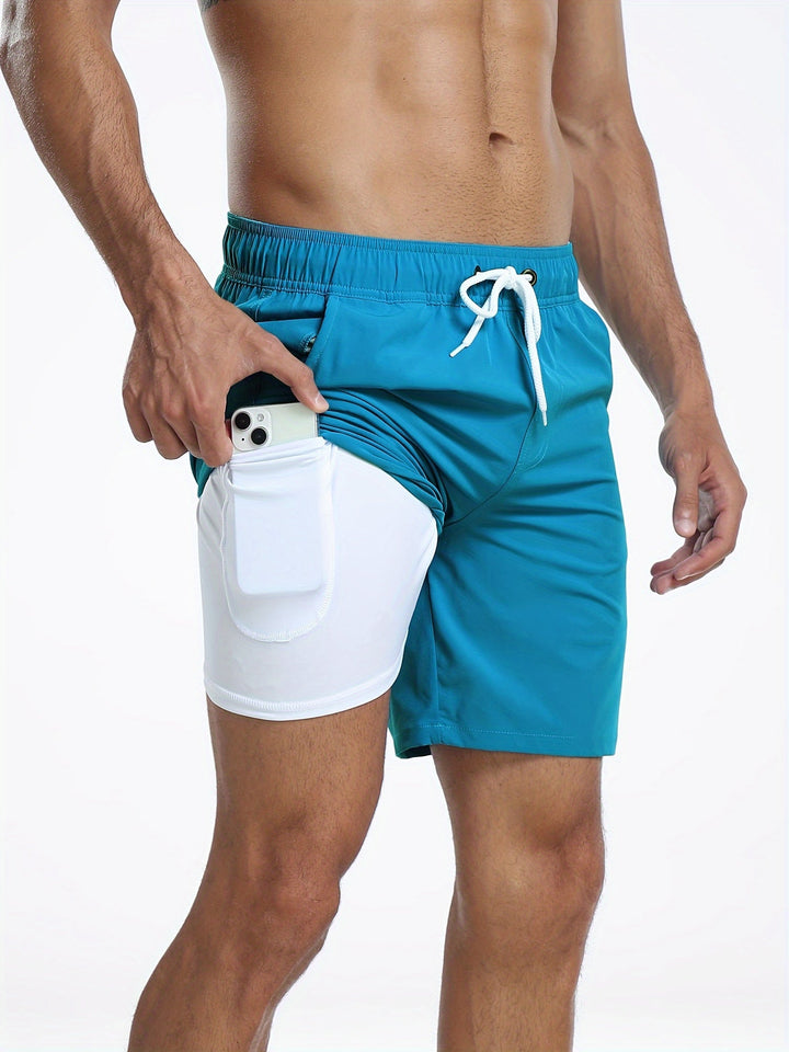 Schnelltrocknende Herren Bade-Shorts mit Stretch & Handytasche – Jonas