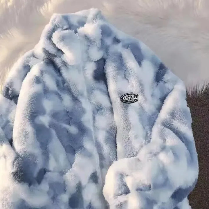 Tie-Dye Fleecejacke für Damen - Nila