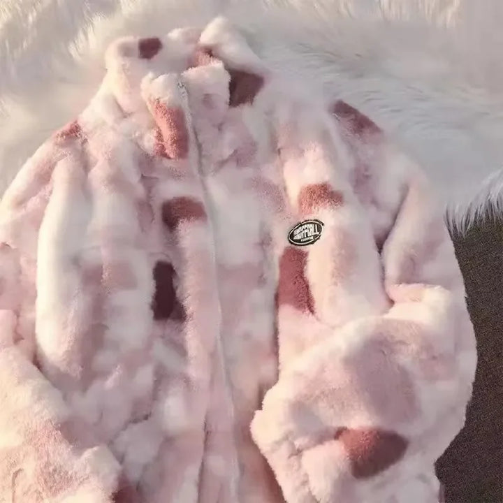 Tie-Dye Fleecejacke für Damen - Nila