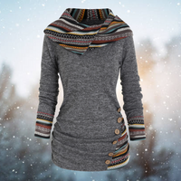 Tribale Hoodie mit Geometrischem Muster – Naïma