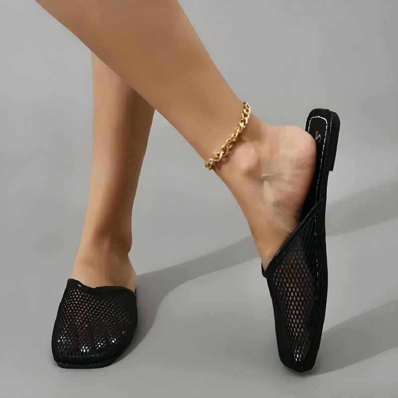 Damen Mesh-Pantoletten mit geschlossener Spitze – Odessa