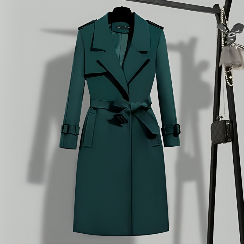 Damen Trenchcoat mit Taille & Knopfleiste – Sophia