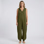 Ärmelloser Jumpsuit Mit Kapuze Und Knopfleiste - Priscilla