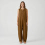 Ärmelloser Jumpsuit Mit Kapuze Und Knopfleiste - Priscilla