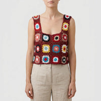Ärmelloses Häkel-Crop-Top - Silvia