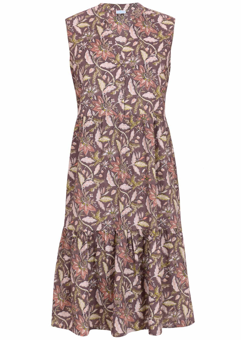 Ärmelloses Midikleid Mit Stufenrock - Dana