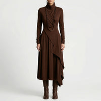 Asymmetrisches Maxikleid Mit Stehkragen - Tonya