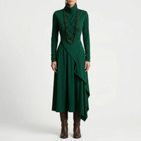 Asymmetrisches Maxikleid Mit Stehkragen - Tonya