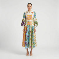 Ausgestelltes Midi-Kleid Mit Grafischem Allover-Print - Natasha