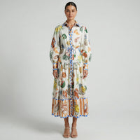 Ausgestelltes Midi-Kleid Mit Grafischem Allover-Print - Natasha