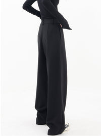Asymmetrische Weite Damenhose mit Doppelknoten – Noa