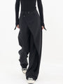 Asymmetrische Weite Damenhose mit Doppelknoten – Noa