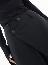 Asymmetrische Weite Damenhose mit Doppelknoten – Noa
