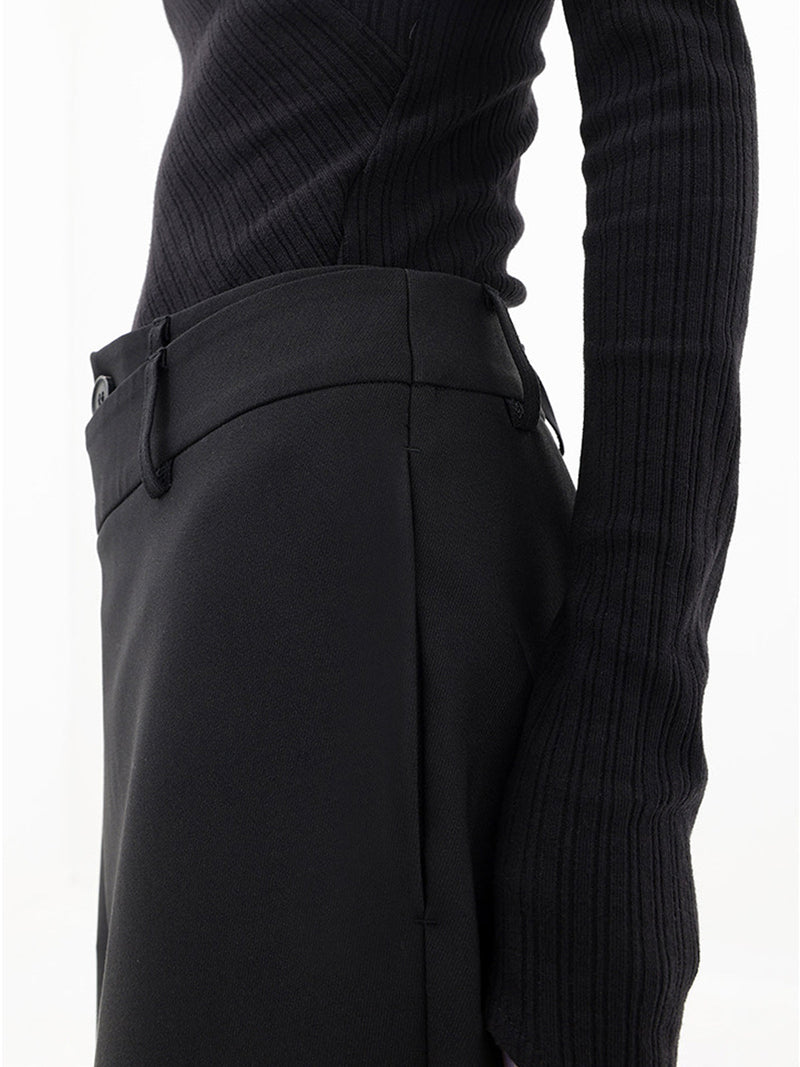 Asymmetrische Weite Damenhose mit Doppelknoten – Noa