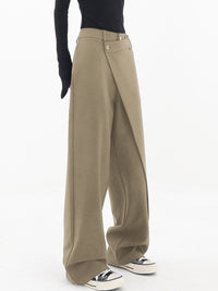 Asymmetrische Weite Damenhose mit Doppelknoten – Noa