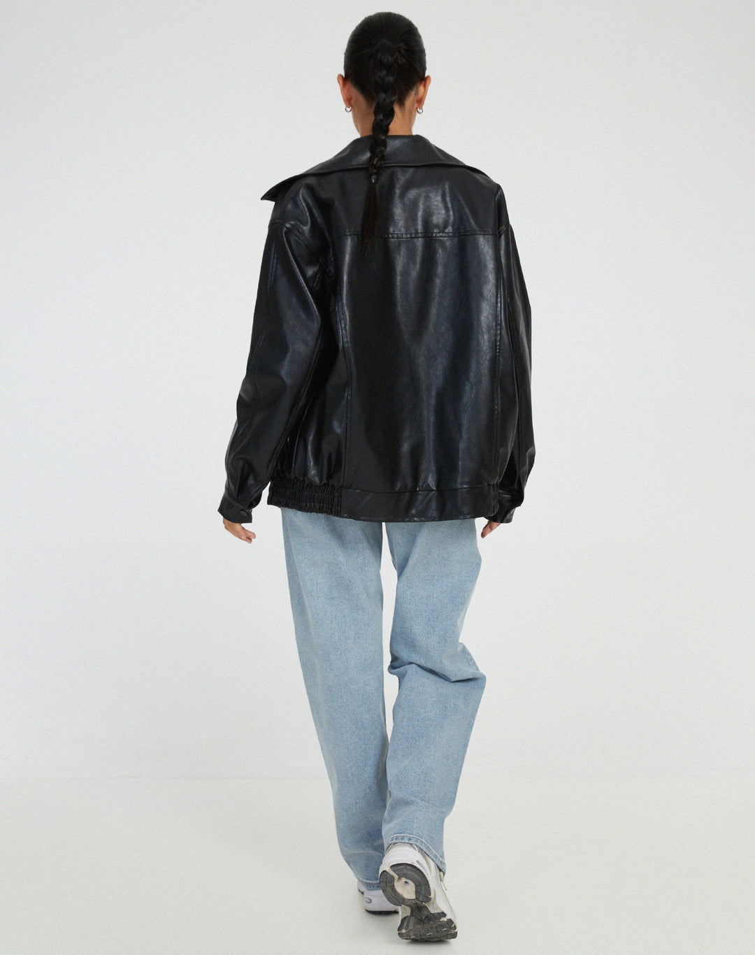 Oversized Los Leren Damesjacke – Yara