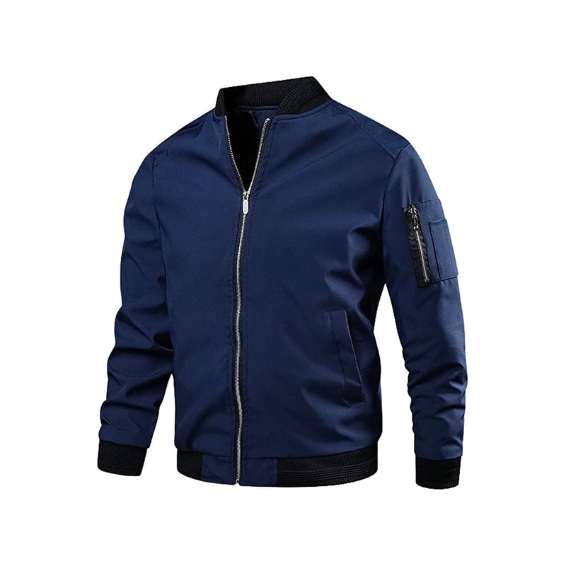 Leichte & trendige Herren Bomberjacke mit Reißverschluss – Jaron