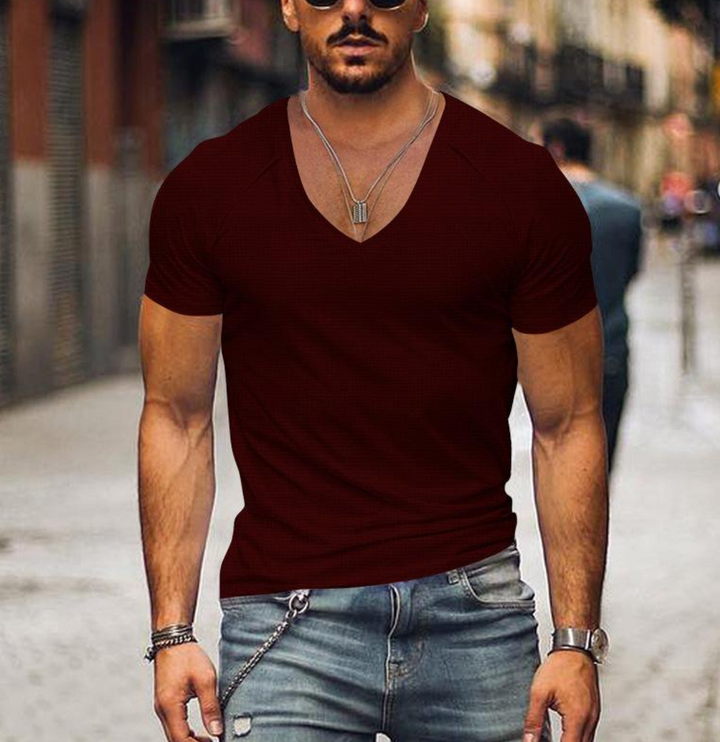 Herren T-Shirt mit V-Ausschnitt – Timo