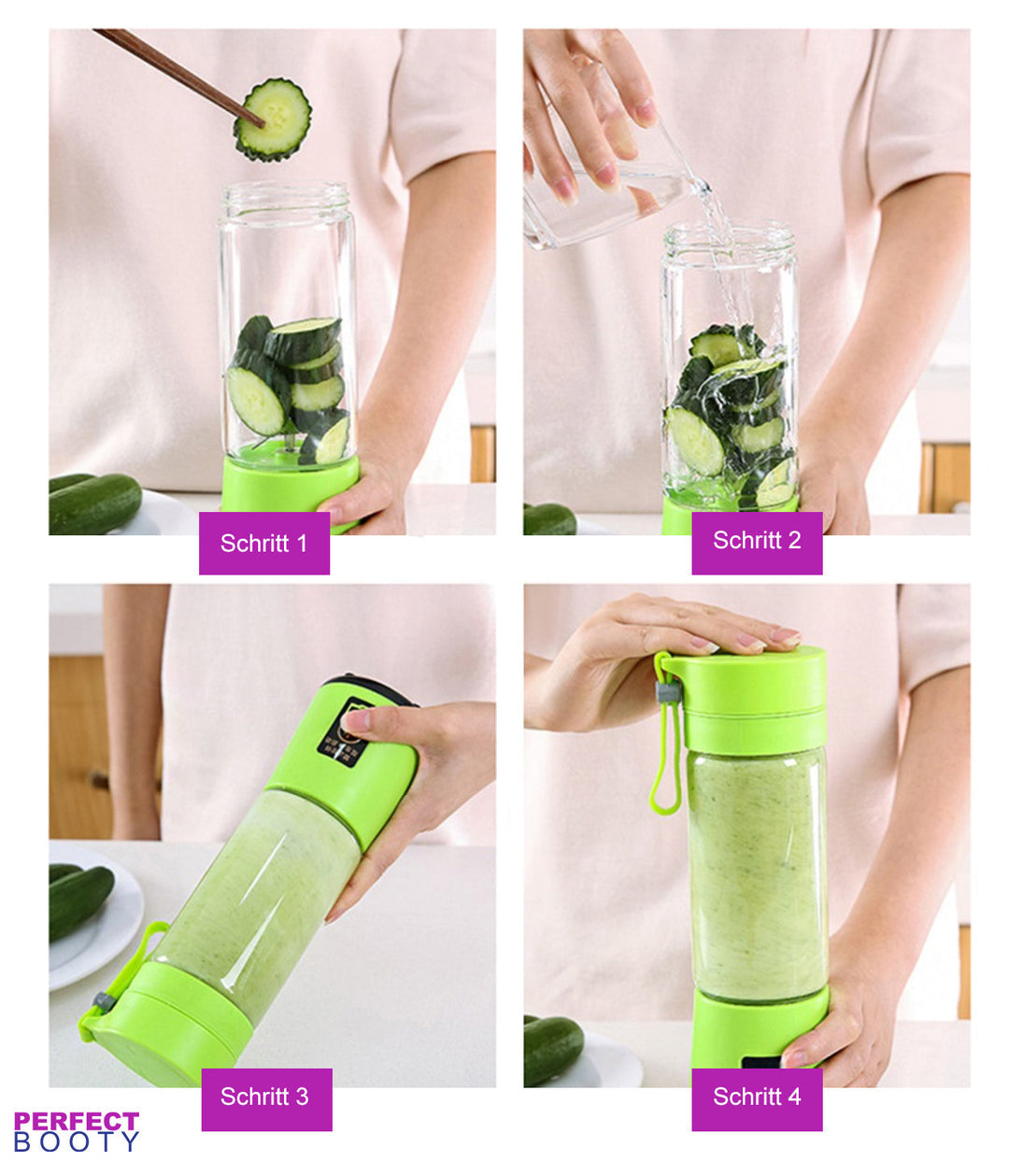 Tragbarer Smoothie-Maker mit Trinkfunktion – FreshBlend To-Go
