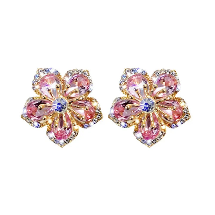 Blumenohrringe Mit Zirkonia - FloraEarrings