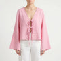 Bluse zum Binden - Rosa
