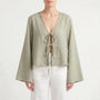 Bluse zum Binden - Rosa